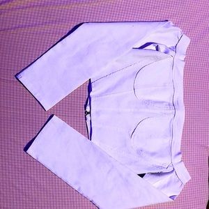 White corset crop top